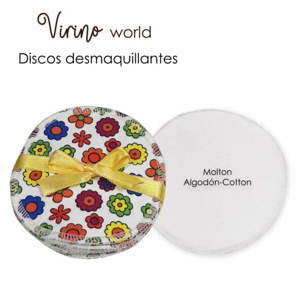 Discos demaquillantes Virino world algodon Colors