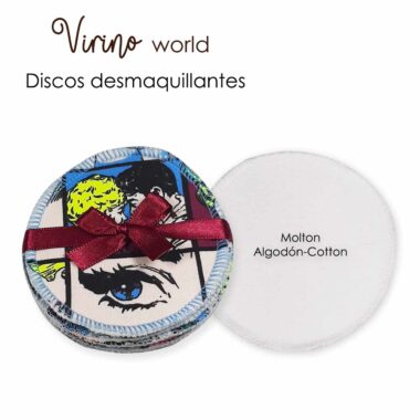 Discos demaquillantes Virino world algodon Comic Romantic