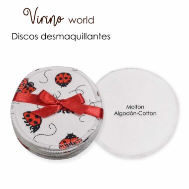 Discos demaquillantes Virino world algodon Ladybug